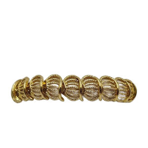 Vintage Trifari Gold Openwork Link Bracelet, 7.5"